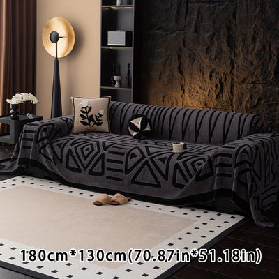 Boho Style Geometrischer Shu Velours Sofabezug