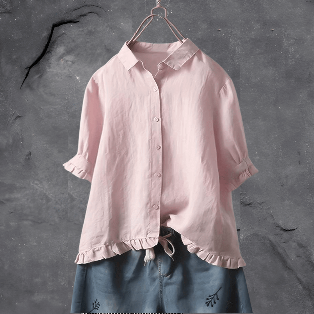 Avyanna | Damen Elegant Bluse | Weiß