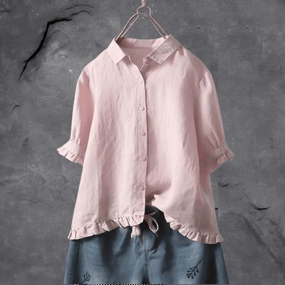 Avyanna | Damen Elegant Bluse | Weiß