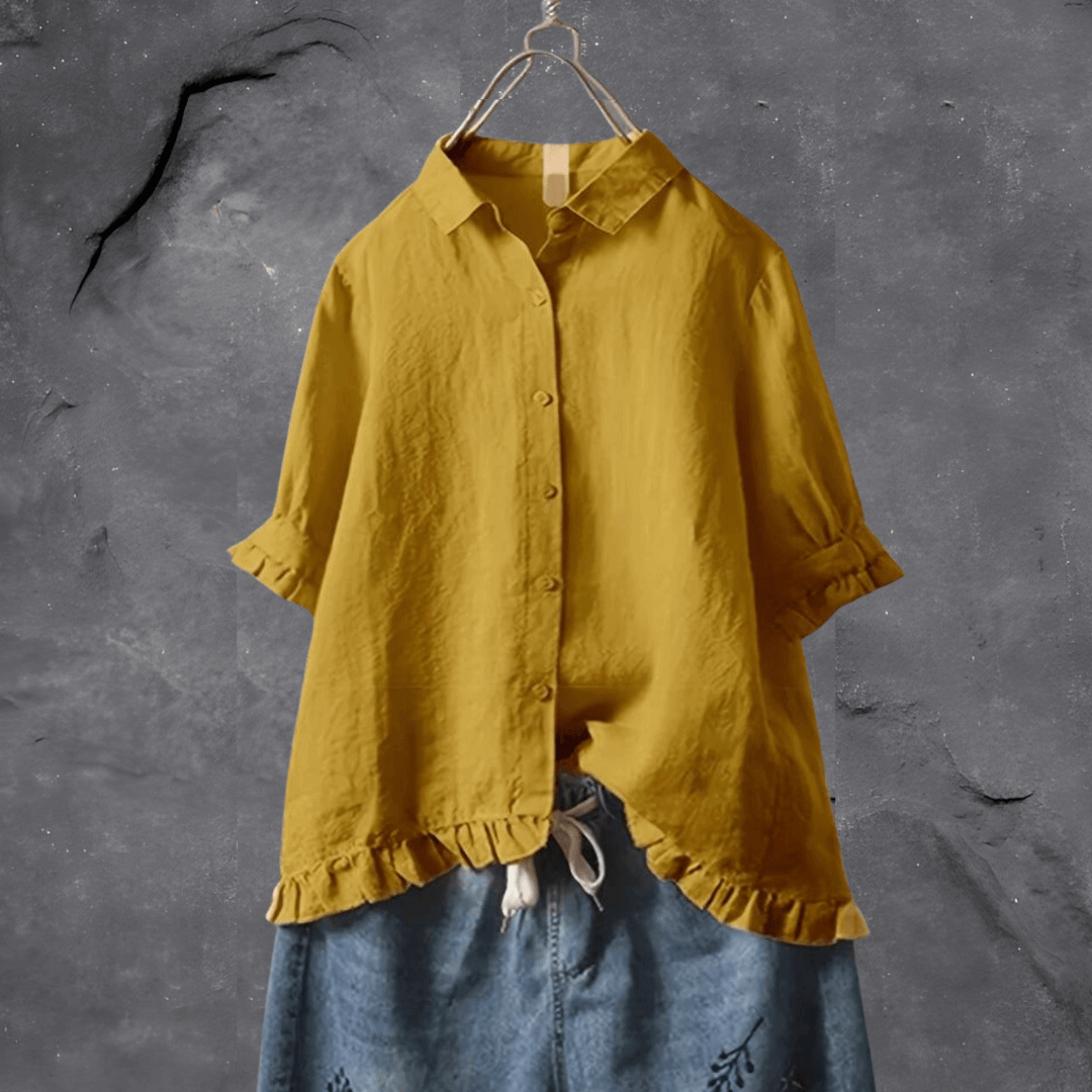 Avyanna | Damen Elegant Bluse | Weiß