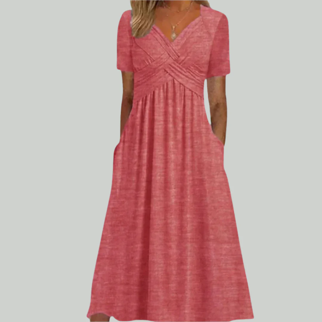 Betty | Elegantes Schwarzes Kleid | Midi