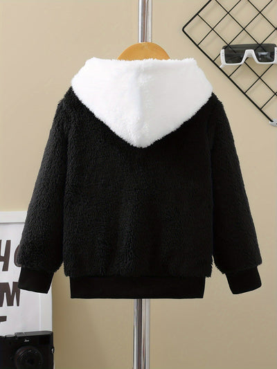 Bleib warm mit Stil – Zafie Fleece Kapuzenjacke mit Reißverschluss für Kinder