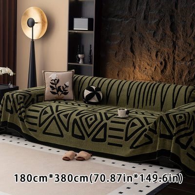 Boho Style Geometrischer Shu Velours Sofabezug