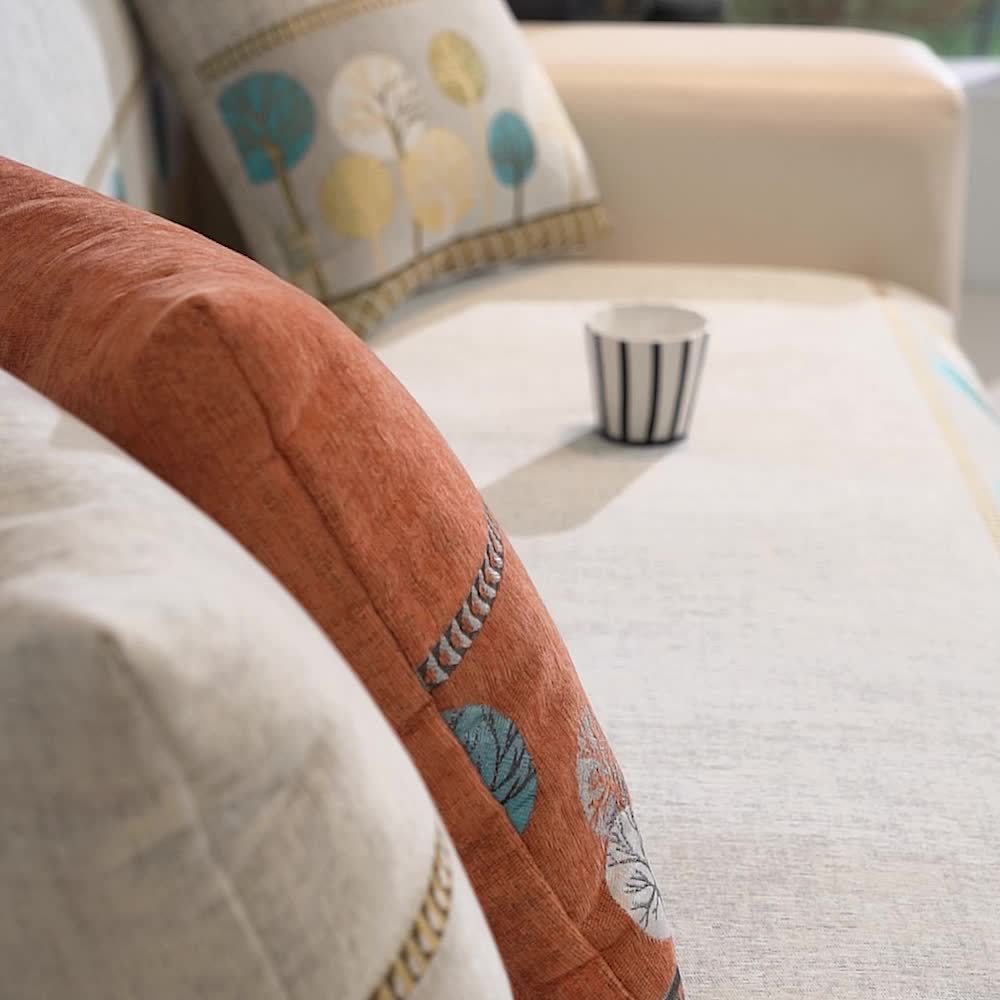 Boho-Stil Sofabezug – Design „Mondbeschienene Bäume