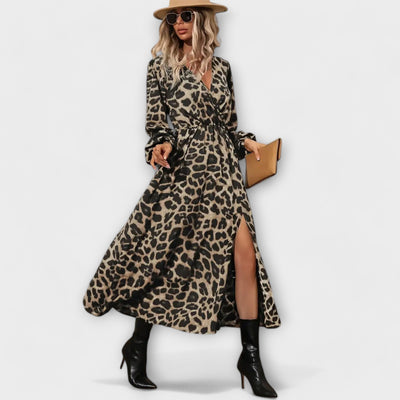 Natalie - Elegantes Kleid im Leopardenmuster