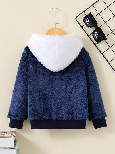 Bleib warm mit Stil – Zafie Fleece Kapuzenjacke mit Reißverschluss für Kinder
