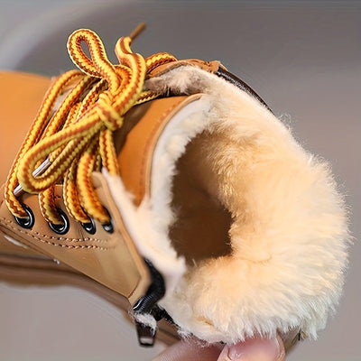 Wasserfeste Fleece-Winterstiefel für Jungen – Mit Warmfutter & Profilsohle