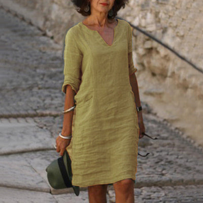 Helena | Elegantes V-Ausschnitt Kleid