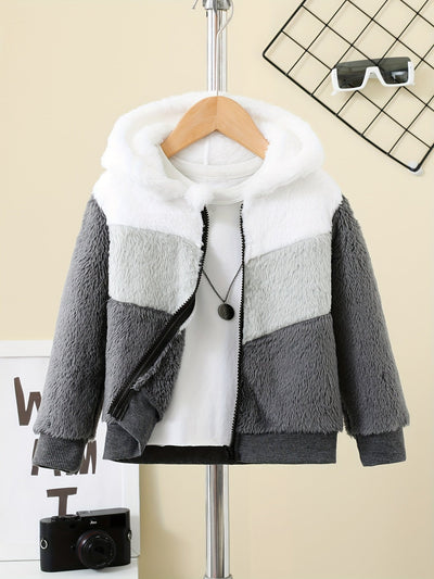 Bleib warm mit Stil – Zafie Fleece Kapuzenjacke mit Reißverschluss für Kinder