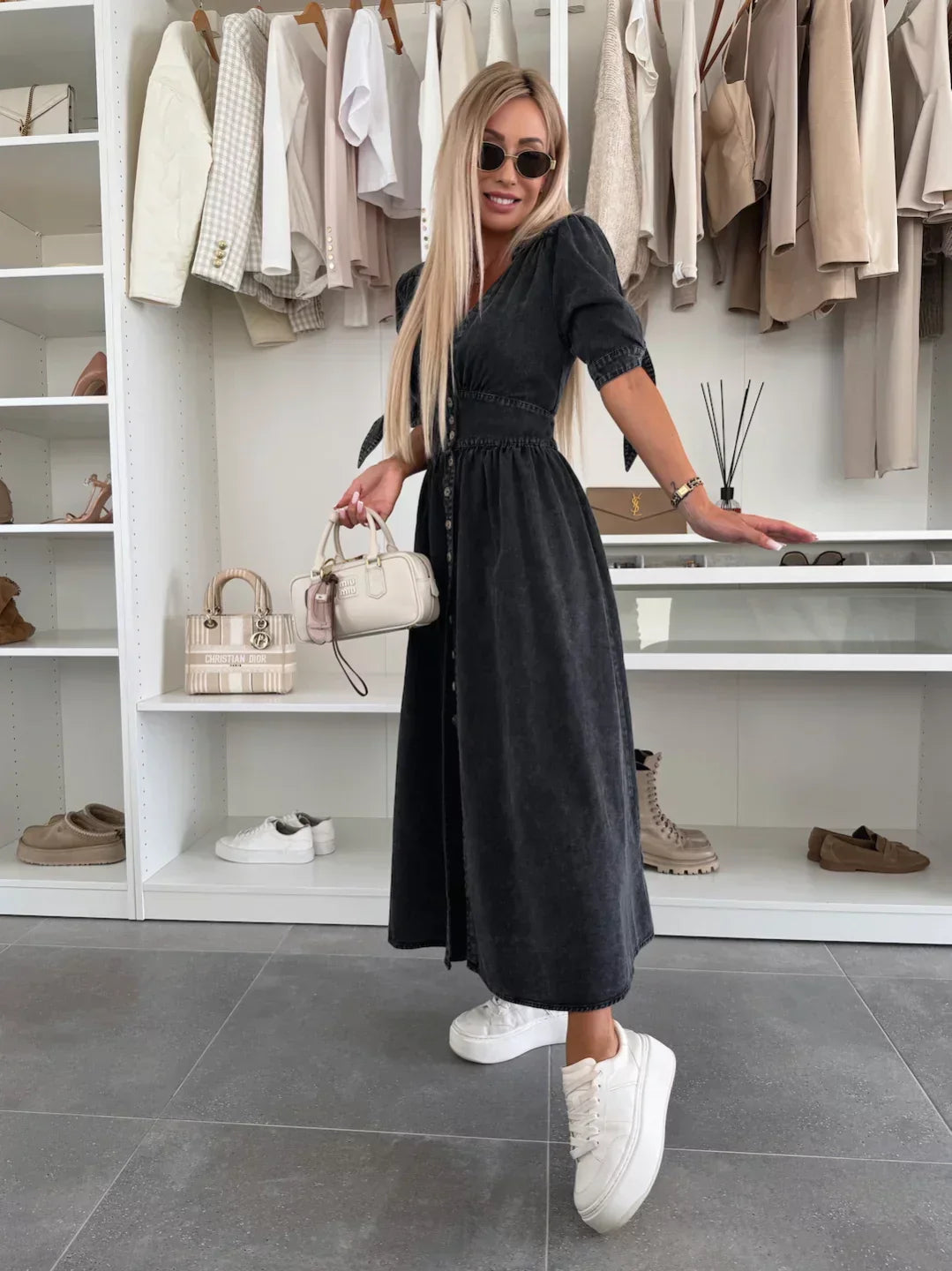 Heidi | Stilvolle Mode Denim Kleid