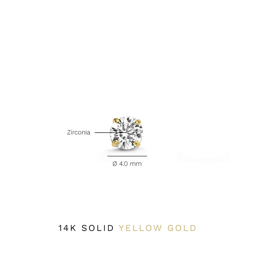 Larmes de Lune Gold Stein Earrings