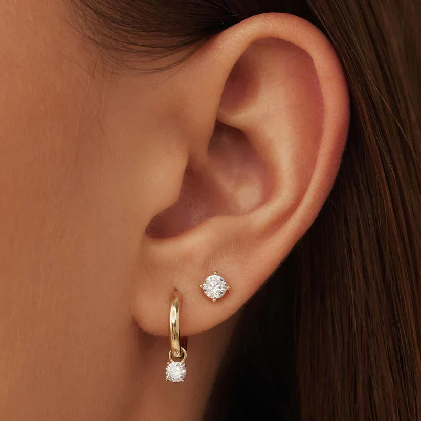 Larmes de Lune Gold Stein Earring Set