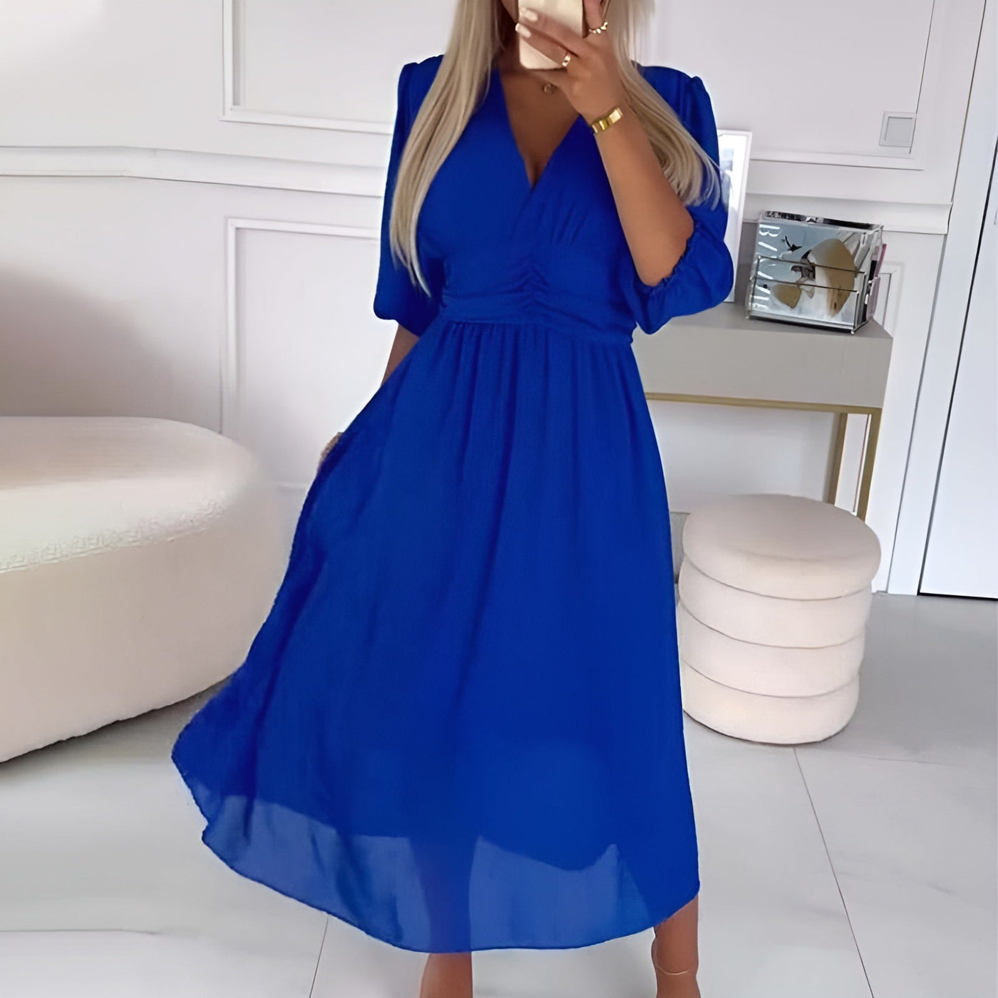 Aurea | Luftiges Kleid aus Seidenchiffon