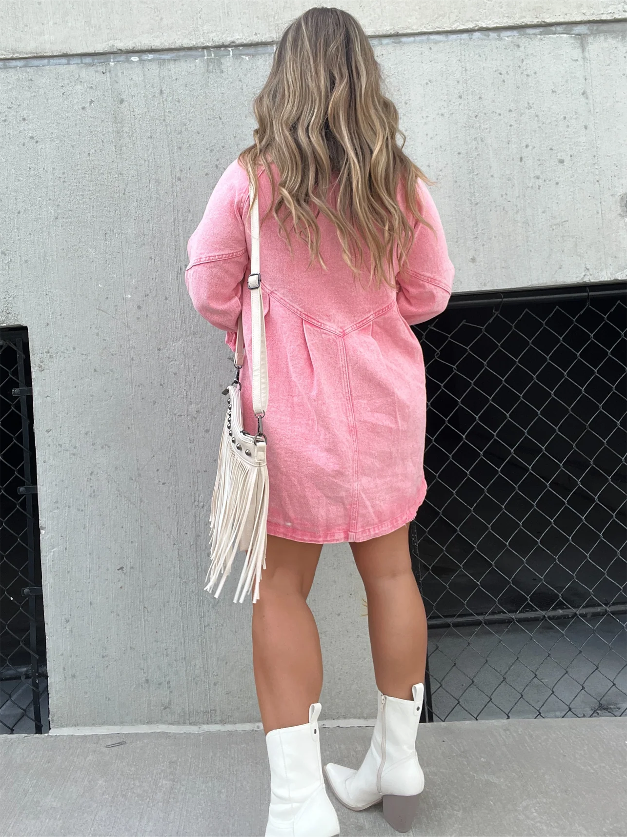 Nola | Stilvolles Denim-Midi-Kleid mit Umlegekragen