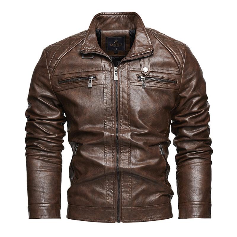 Vintage-Herrenjacke mit Reißverschlusstaschen