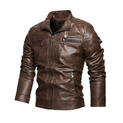 Vintage-Herrenjacke mit Reißverschlusstaschen