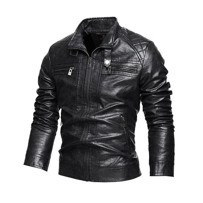 Vintage-Herrenjacke mit Reißverschlusstaschen