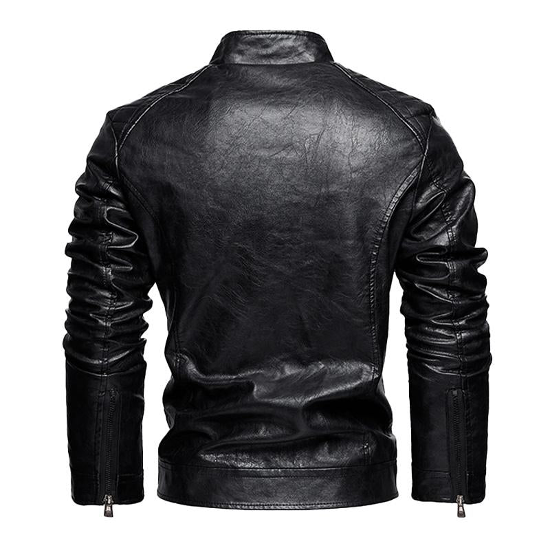 Vintage-Herrenjacke mit Reißverschlusstaschen