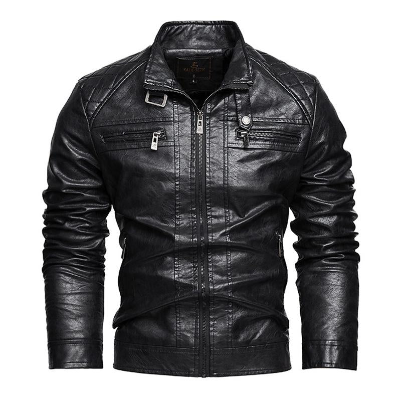 Vintage-Herrenjacke mit Reißverschlusstaschen