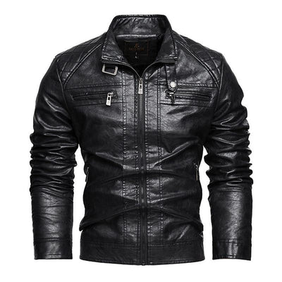 Vintage-Herrenjacke mit Reißverschlusstaschen
