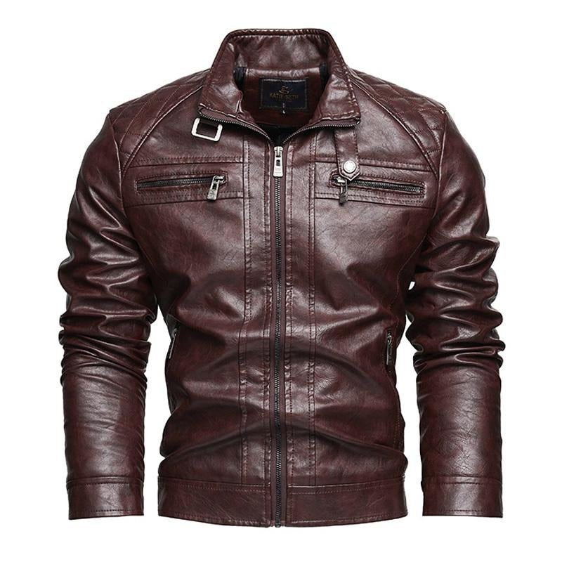 Vintage-Herrenjacke mit Reißverschlusstaschen