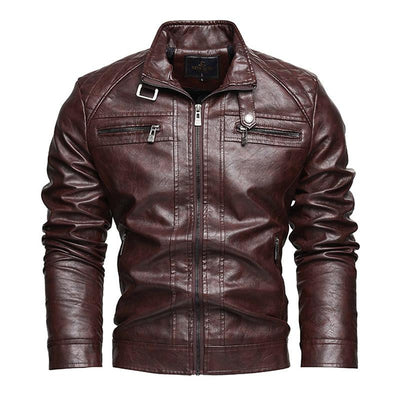 Vintage-Herrenjacke mit Reißverschlusstaschen