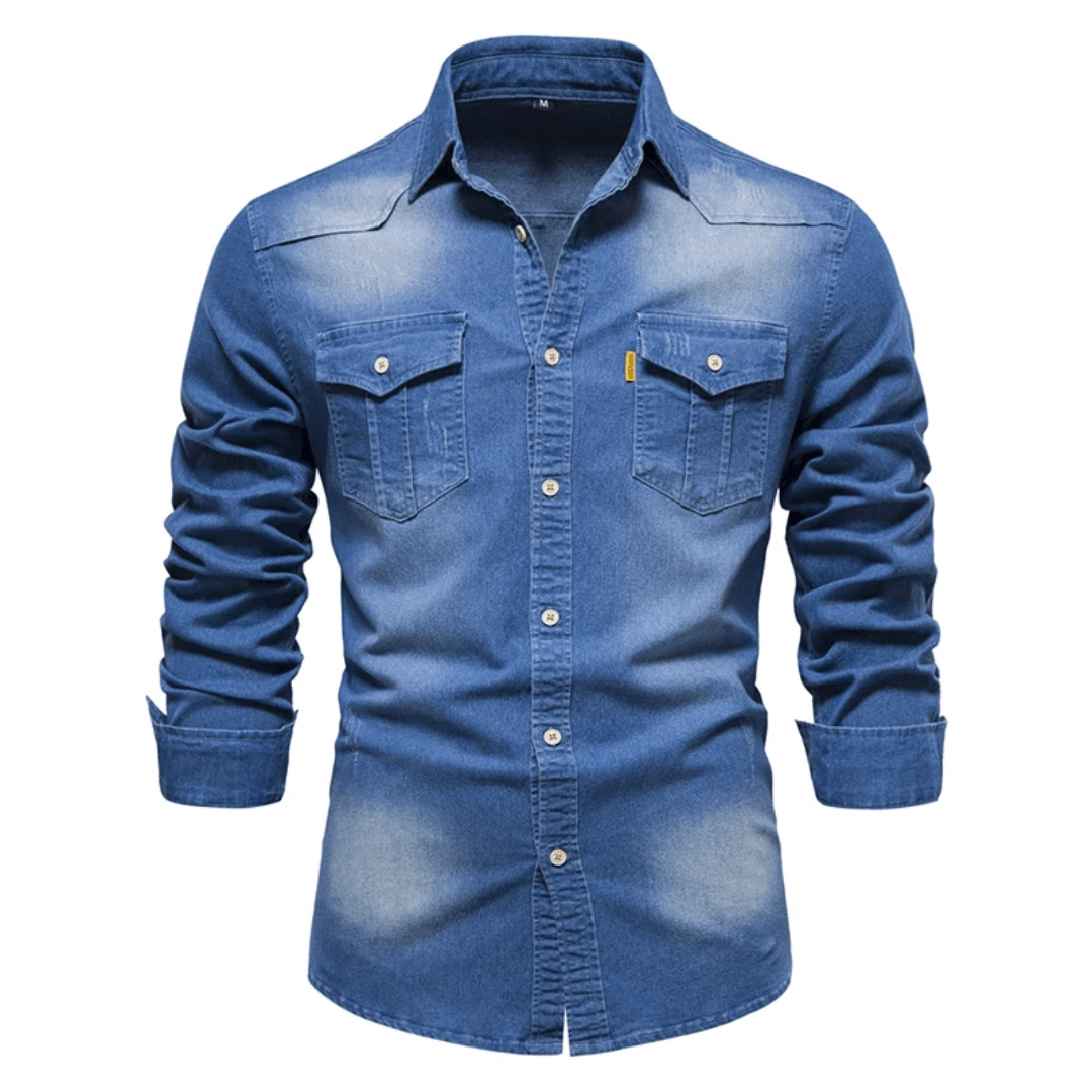 Bjorn | Herren Langarm Hemd | Schwarz