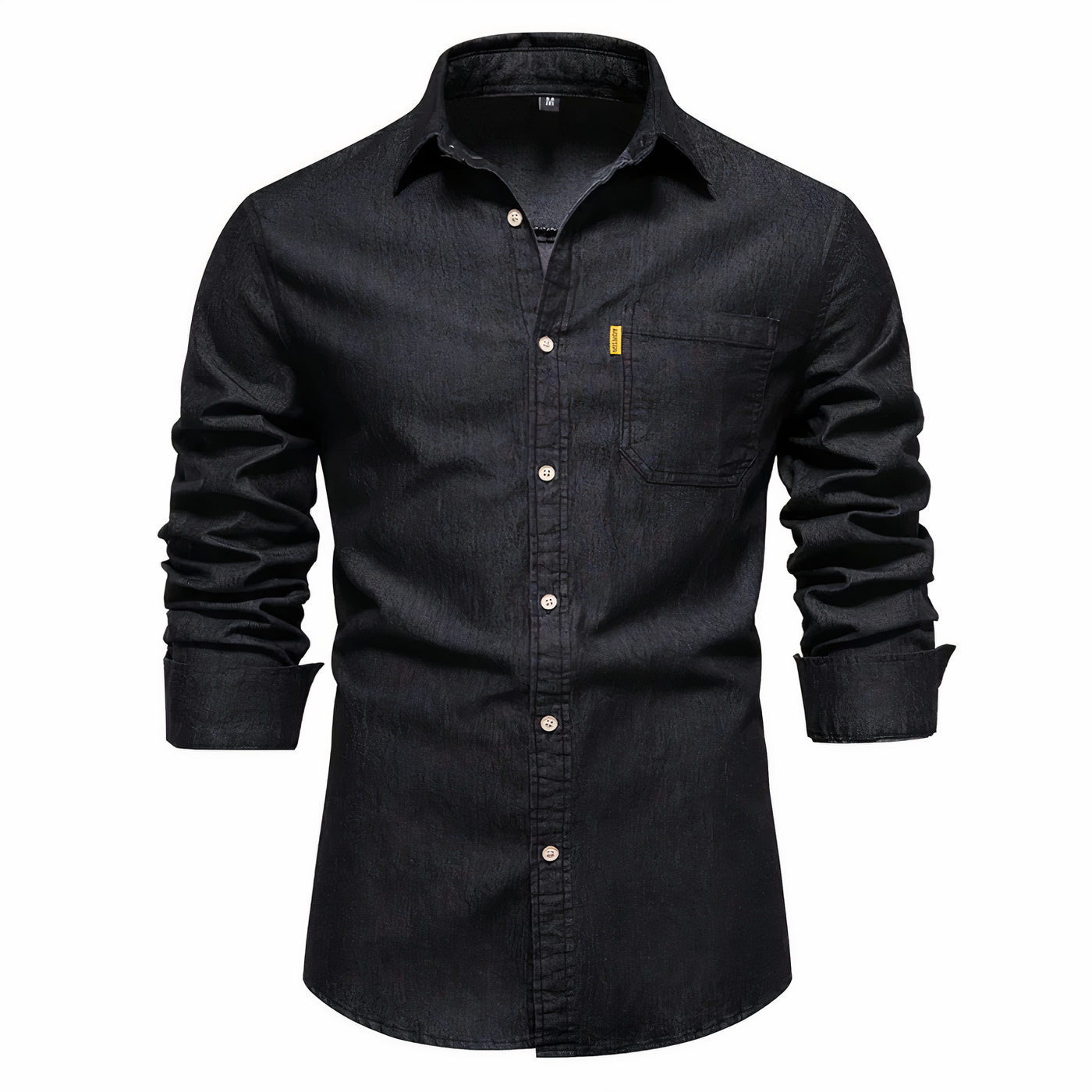 Ambrosse | Herren Langarm Hemd | Schwarz