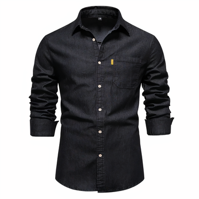 Ambrosse | Herren Langarm Hemd | Schwarz