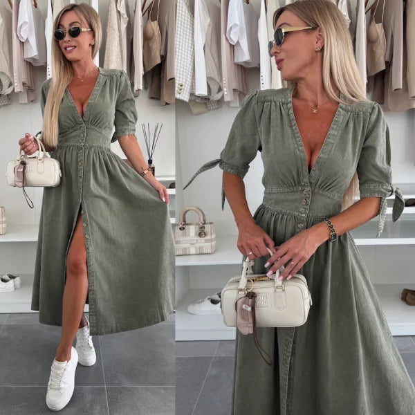 Heidi | Stilvolle Mode Denim Kleid