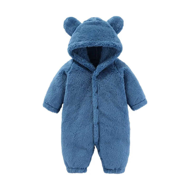Warme Teddy-Overall mit Ohren – Ultimativer Fleece-Komfort für Kinder