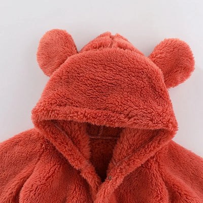 Warme Teddy-Overall mit Ohren – Ultimativer Fleece-Komfort für Kinder