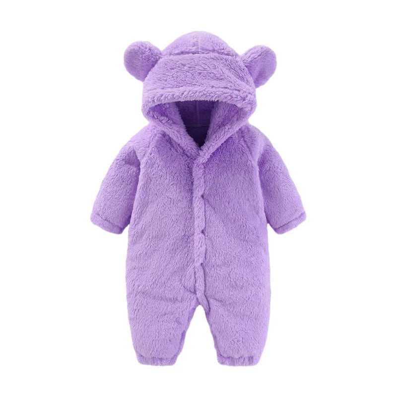 Warme Teddy-Overall mit Ohren – Ultimativer Fleece-Komfort für Kinder