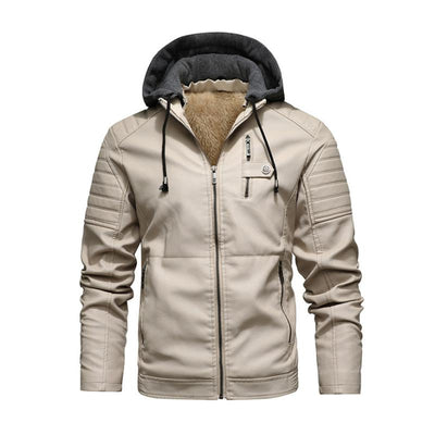 Vintage-Kapuzenjacke mit mehreren Taschen für Herren