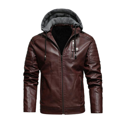 Vintage-Kapuzenjacke mit mehreren Taschen für Herren