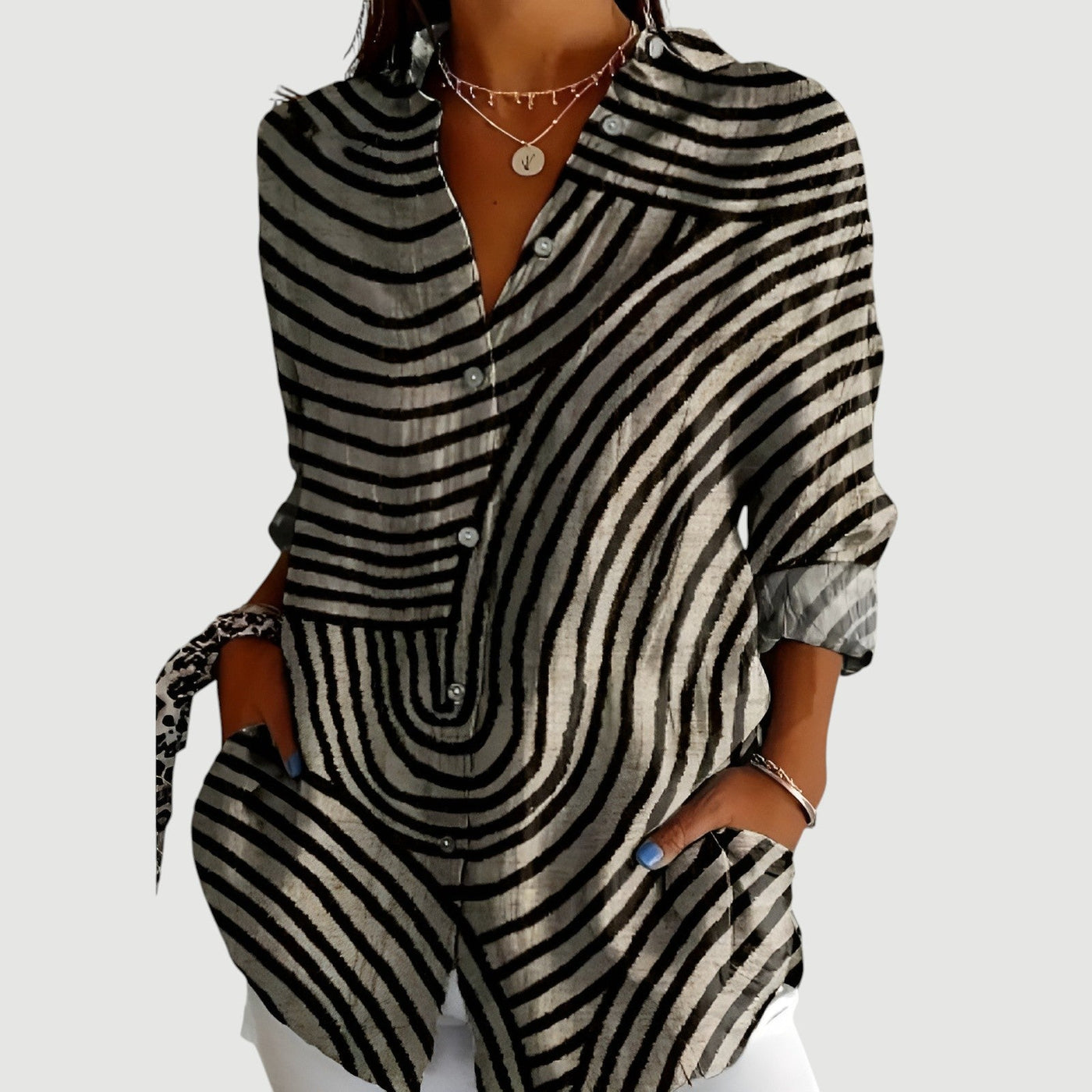 Aoife - Bluse Mit Buntem Gestaltung