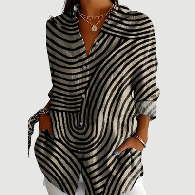 Aoife - Bluse Mit Buntem Gestaltung