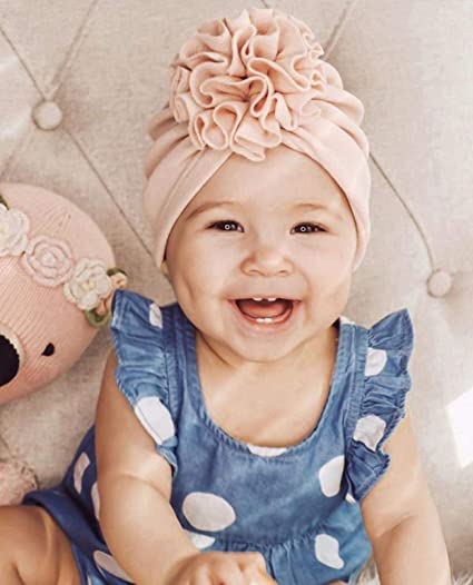 Weiche Baby-Turbanmütze mit Rüschendetail – KuschelGlanz (1+1 Gratis)