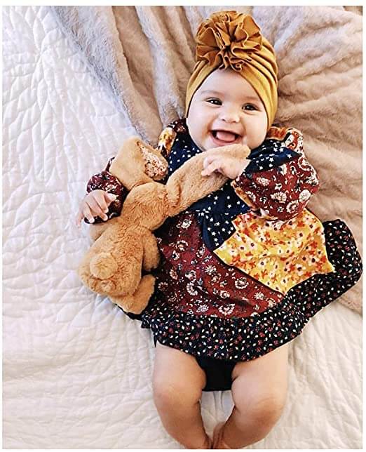 Weiche Baby-Turbanmütze mit Rüschendetail – KuschelGlanz (1+1 Gratis)