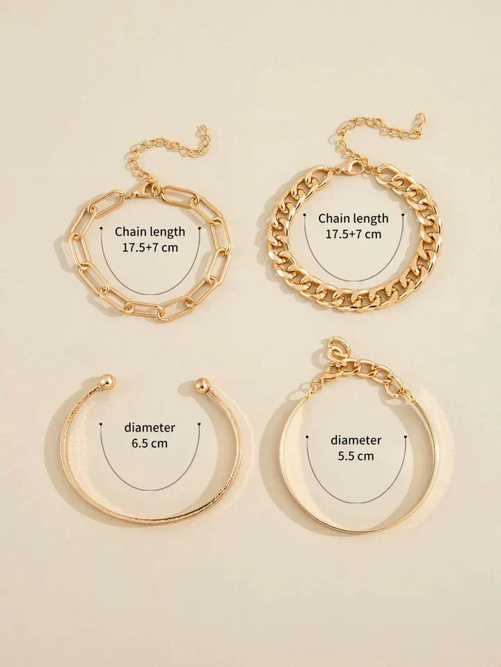 Elan Mercer Gold Armband Set
