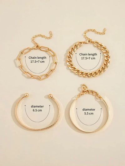 Elan Mercer Gold Armband Set