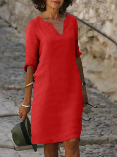 Helena | Elegantes V-Ausschnitt Kleid
