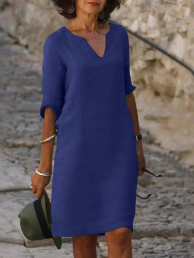 Helena | Elegantes V-Ausschnitt Kleid