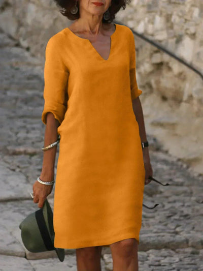 Helena | Elegantes V-Ausschnitt Kleid