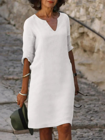 Helena | Elegantes V-Ausschnitt Kleid