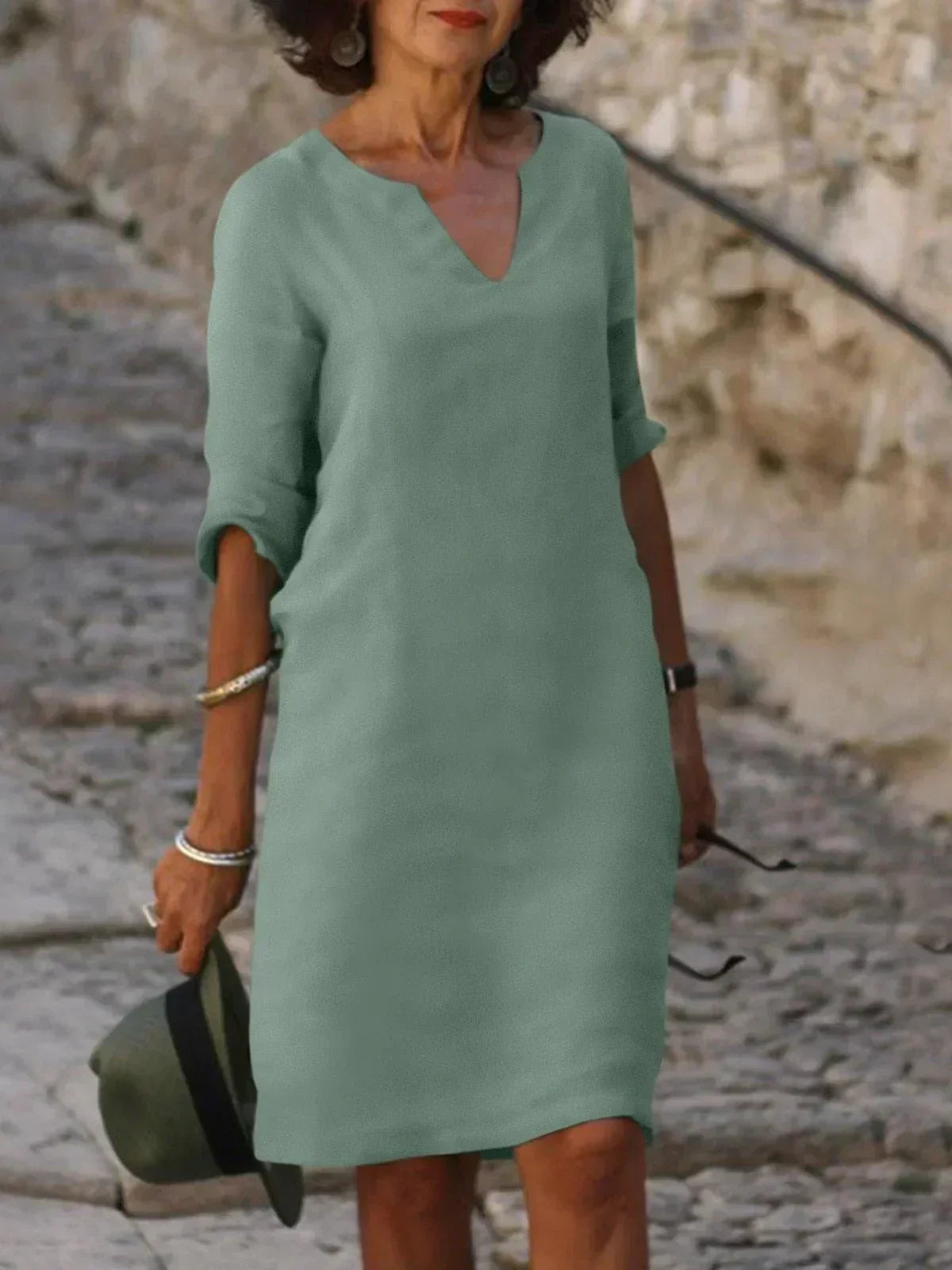 Helena | Elegantes V-Ausschnitt Kleid