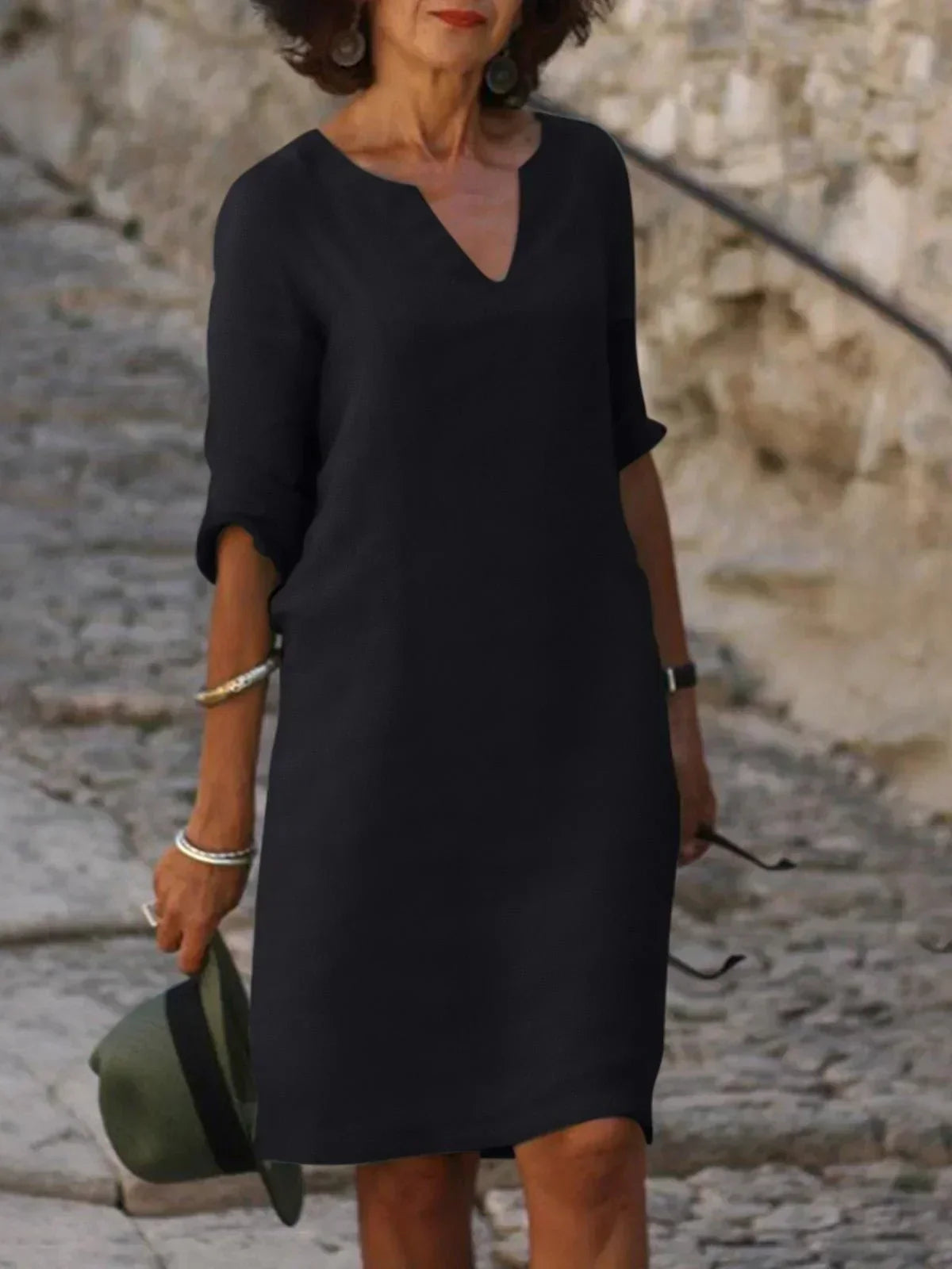 Helena | Elegantes V-Ausschnitt Kleid