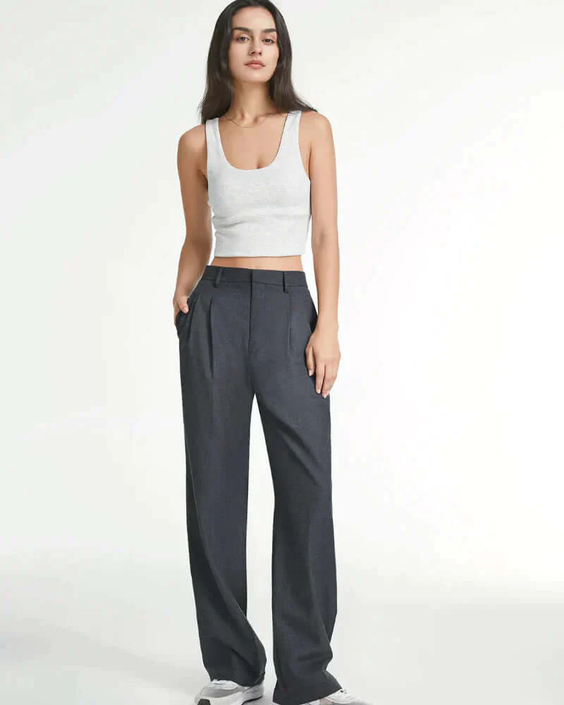 Adalyn | Damen Schwarz Weite Hose | Elegant