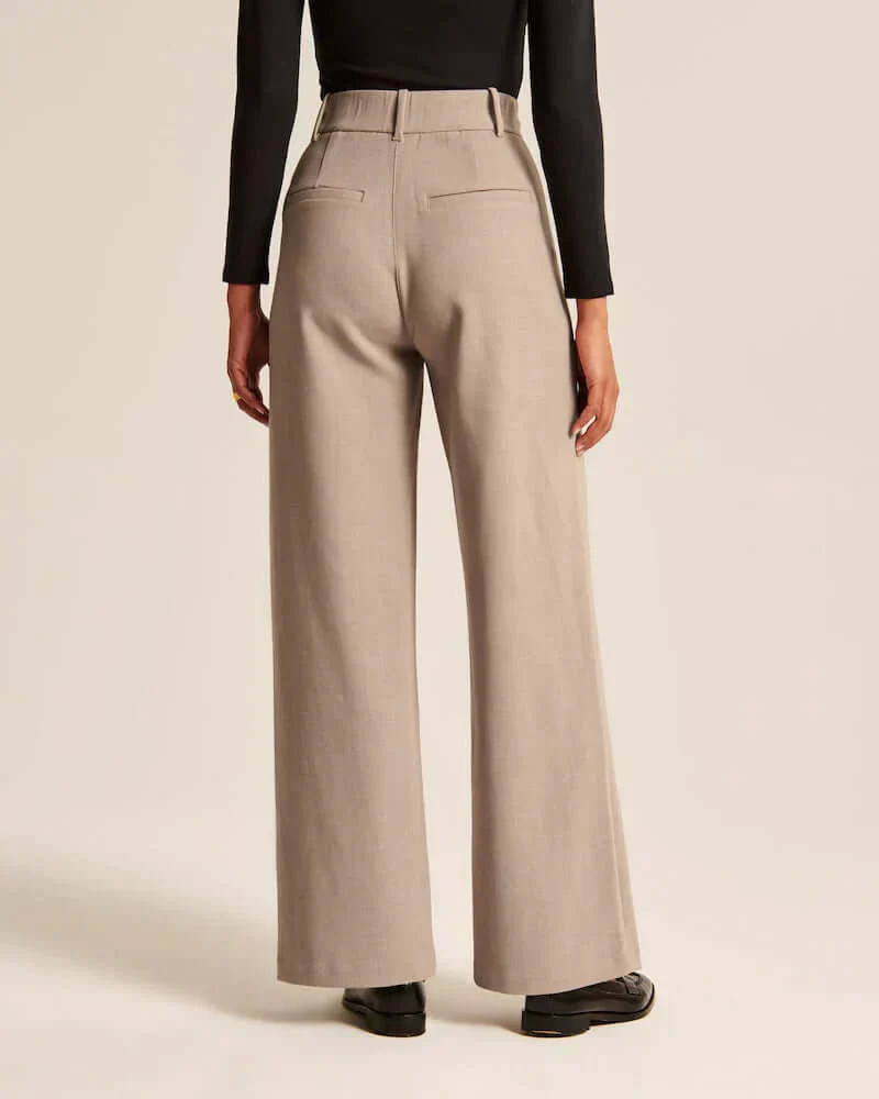 Adalyn | Damen Schwarz Weite Hose | Elegant