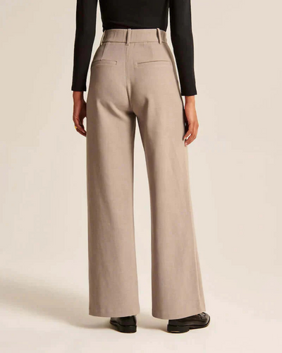 Adalyn | Damen Schwarz Weite Hose | Elegant